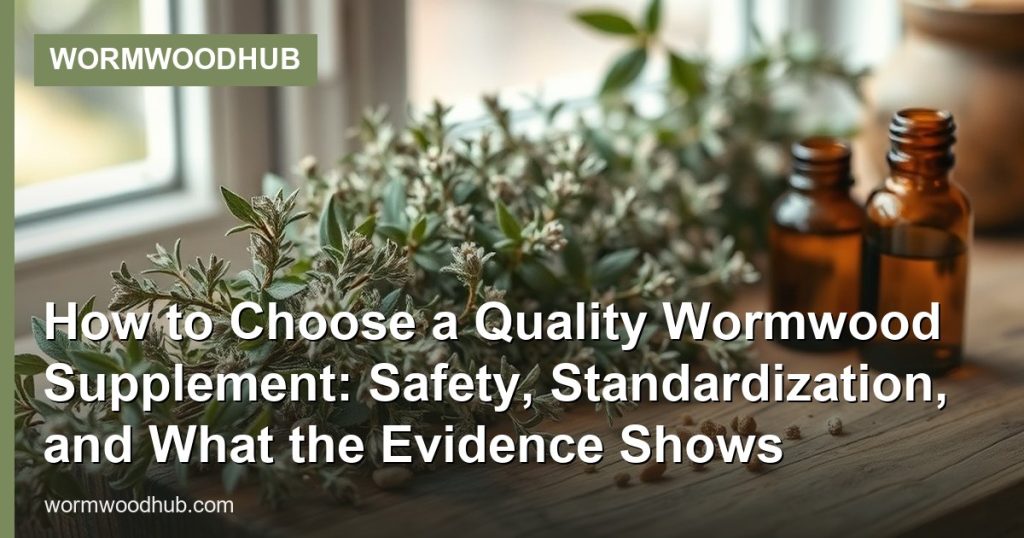 How to Choose a Quality Wormwood Supplement: Safety, Standardization, and What the Evidence Shows - WormwoodHub
