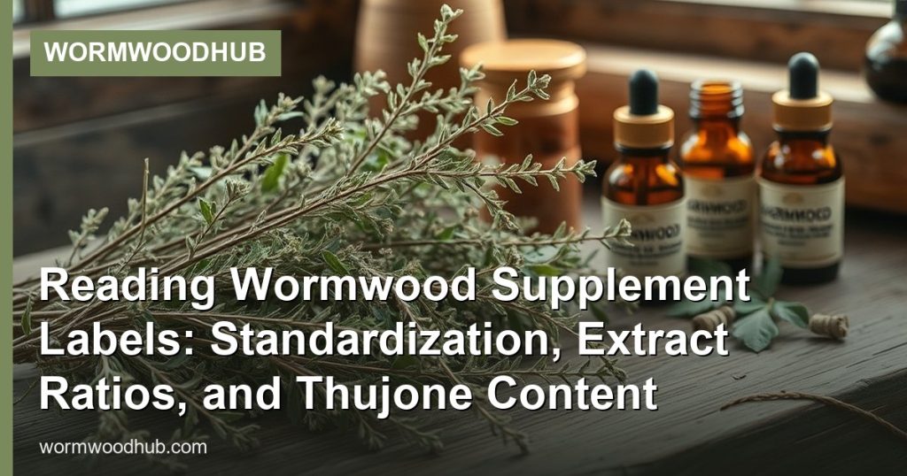 Reading Wormwood Supplement Labels: Standardization, Extract Ratios, and Thujone Content - WormwoodHub