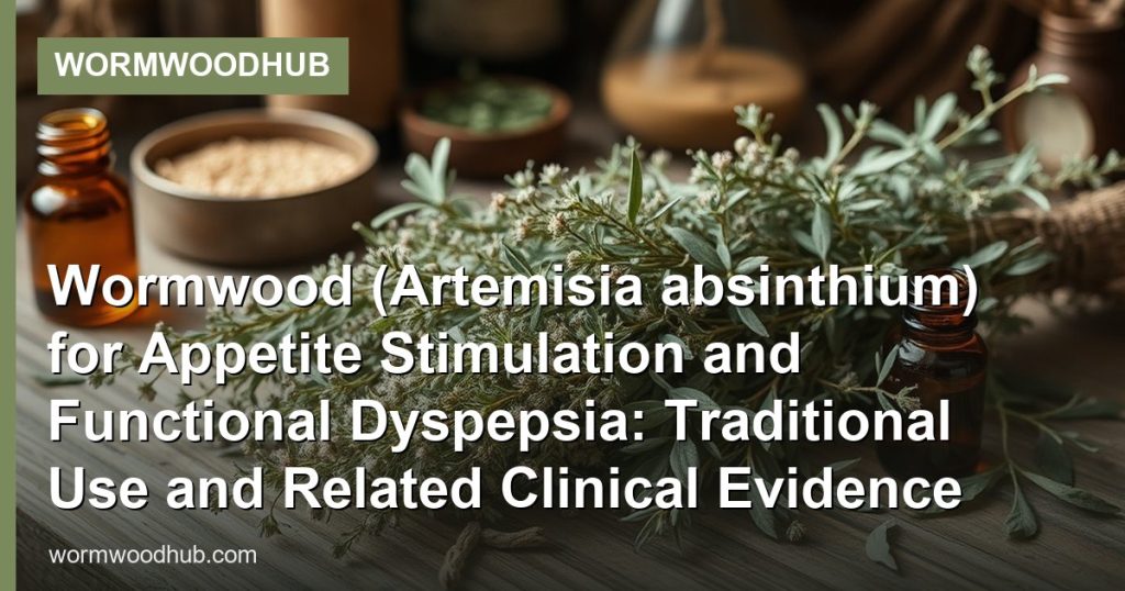 Wormwood (Artemisia absinthium) for Appetite Stimulation and Functional Dyspepsia: Traditional Use and Related Clinical Evidence - WormwoodHub