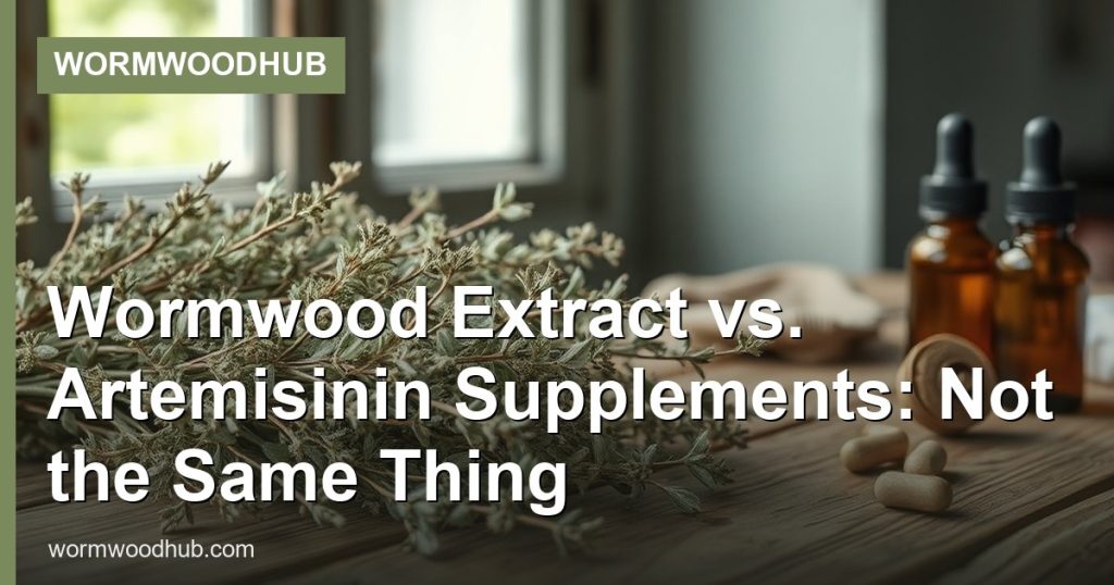 Wormwood Extract vs. Artemisinin Supplements: Not the Same Thing - WormwoodHub